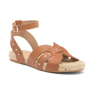 Bruno Mali 
Perla Ankle Cognac Brown Leather Strap Sandal women size 8 NEW